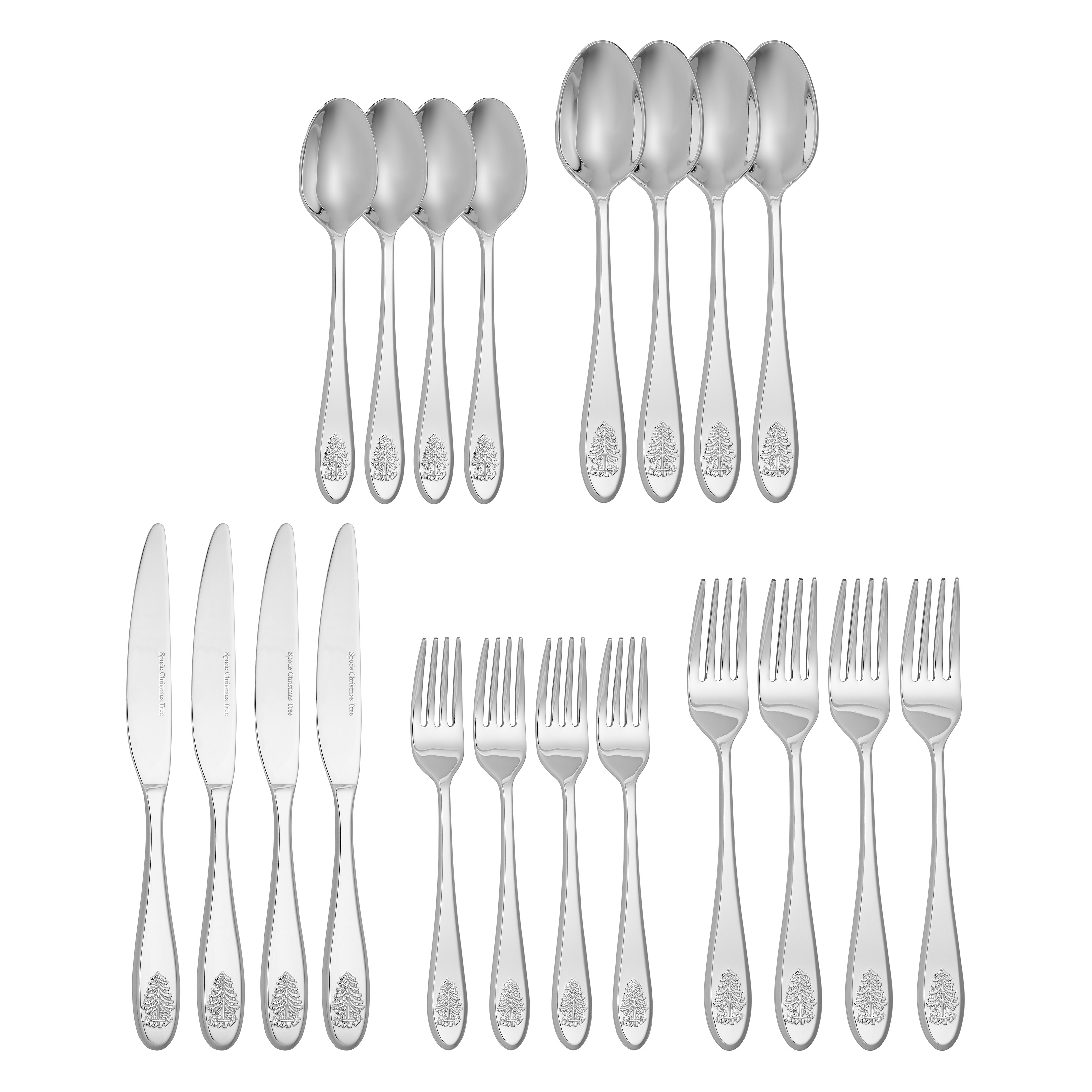 Christmas Tree 20 Piece Flatware Set image number null